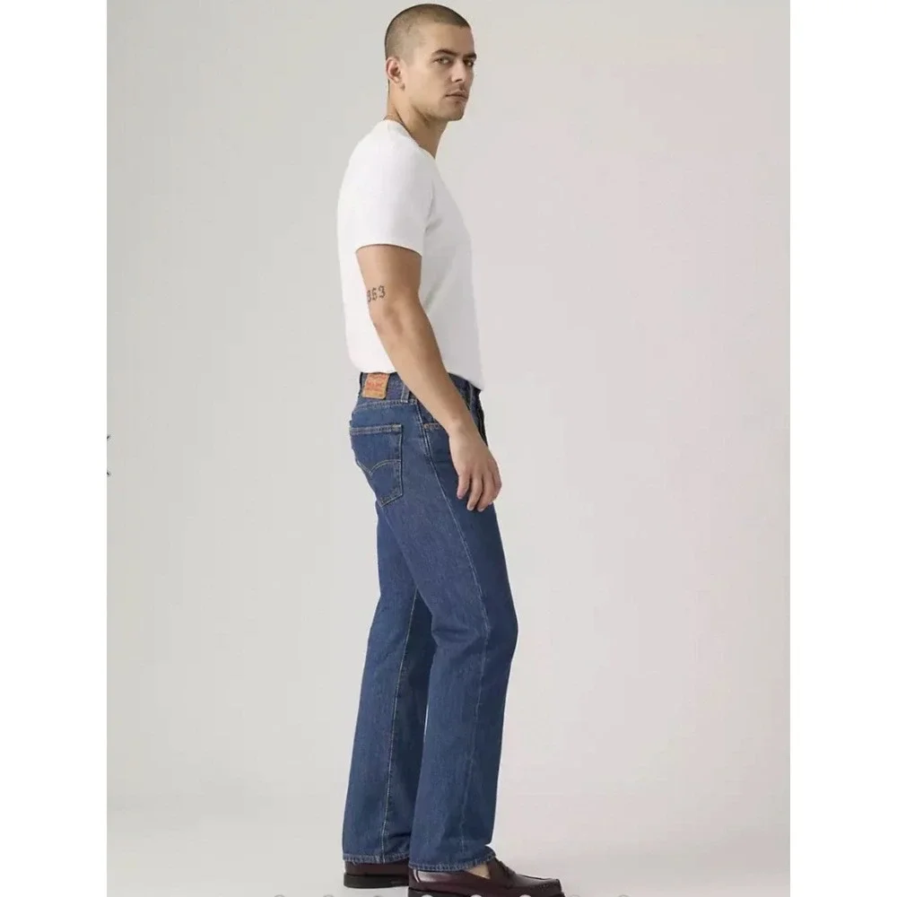 NWT Levis 501 Original‎ Fit Mens Button Fly Jeans Dark Wash 34x32